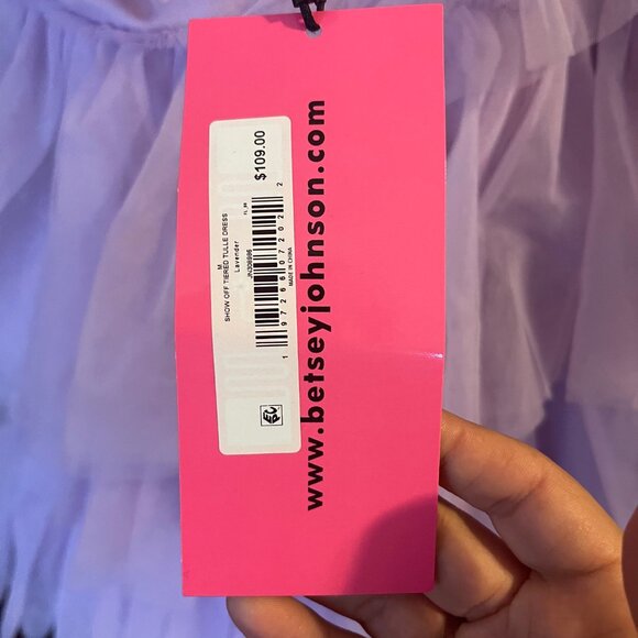 Betsey Johnson Tiered Tulle Dress Lavender - Picture 4 of 7